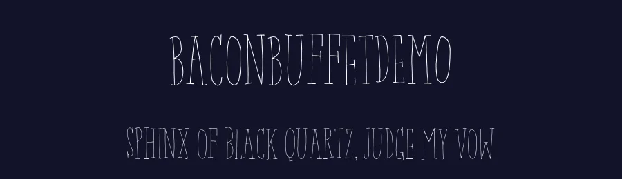 BaconBuffetDEMO by Jakob Fischer / pizzadude.dk — Display Font — thumbnail 2