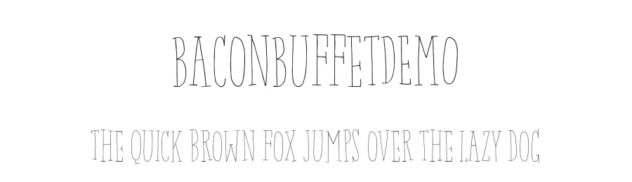 BaconBuffetDEMO by Jakob Fischer / pizzadude.dk — Display Font