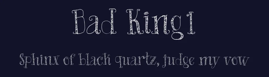 Bad King1 by galdinocartum@gmail.com — Display Font — thumbnail 2