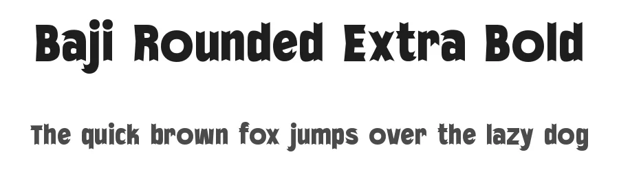Baji Rounded Extra Bold by Khairil Anwar — Display Font