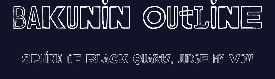 Bakunin Outline by Doğukan Karapınar — Display Font — thumbnail 2