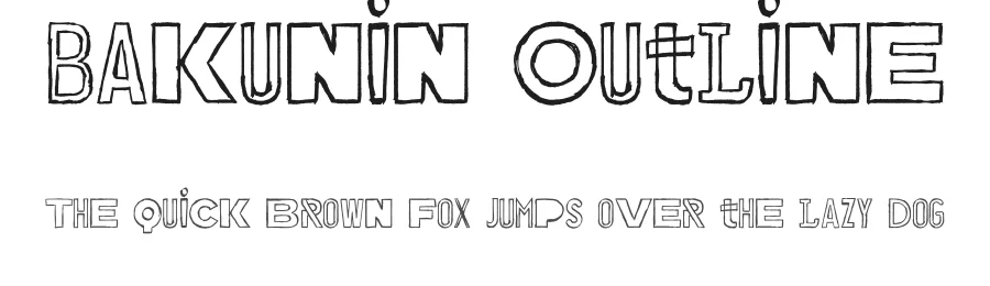 Bakunin Outline by Doğukan Karapınar — Display Font