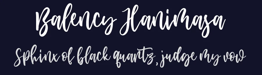 Balency Hanimasa by M Arif Dwi Prasetyo & Eko Nurcahyo — Sans Font — thumbnail 2