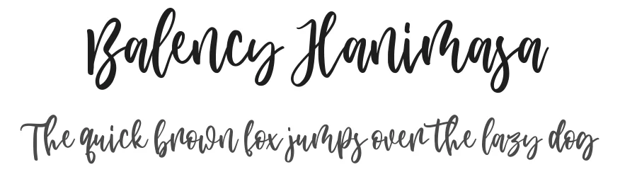 Balency Hanimasa by M Arif Dwi Prasetyo & Eko Nurcahyo โ Sans Font