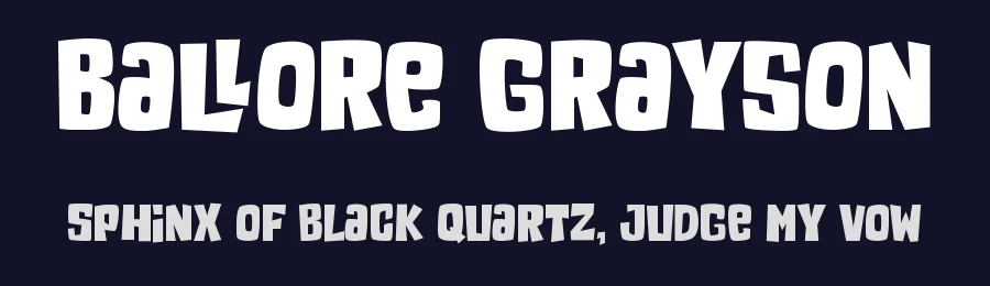 Ballore Grayson by M Arif Dwi Prasetyo & Eko Nurcahyo — Display Font — thumbnail 2