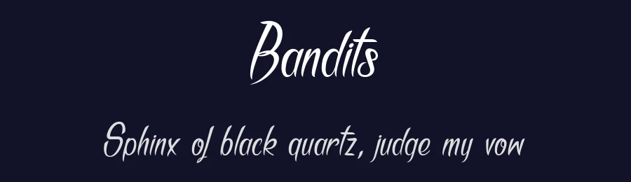 Bandits by dcoxy Medina Gregory — Display Font — thumbnail 2