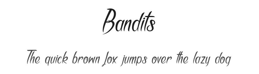 Bandits by dcoxy Medina Gregory — Display Font