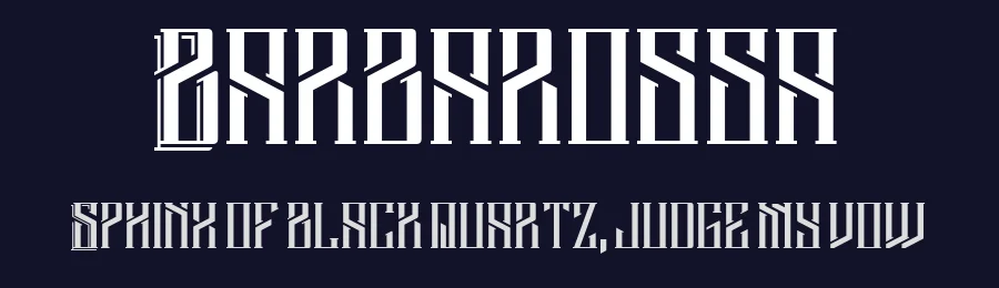 Barbarossa by Adhreza — Display Font — thumbnail 2