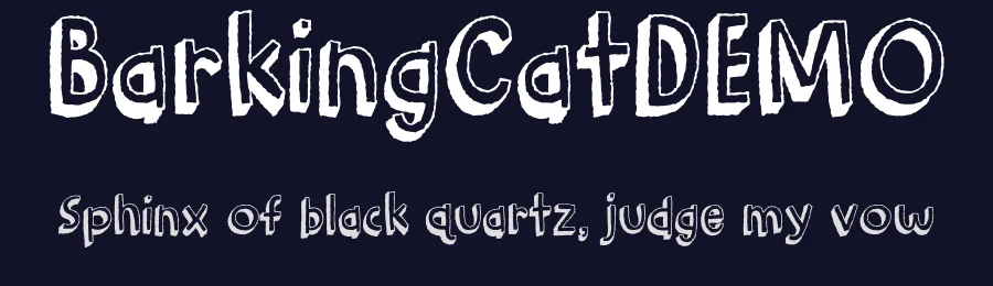 BarkingCatDEMO by Jakob Fischer / pizzadude.dk — Display Font — thumbnail 2