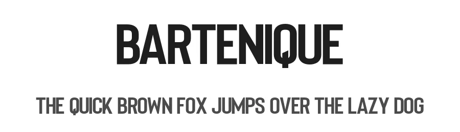 Bartenique by Wahyu Sa β Sans Font