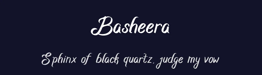 Basheera by Budi Erlangga — Script Font — thumbnail 2