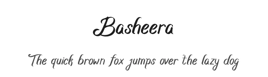 Basheera by Budi Erlangga — Script Font