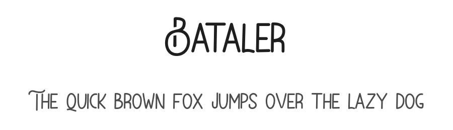 Bataler by Eldertype Studio — Display Font