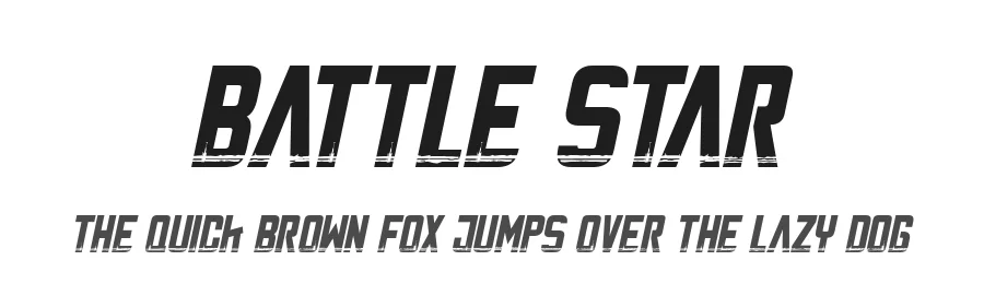 Battle Star by Joseph Dawson — Display Font
