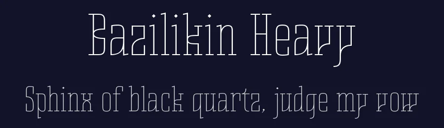 Bazilikin Heavy by 殷慈遠 — Sans Font — thumbnail 2