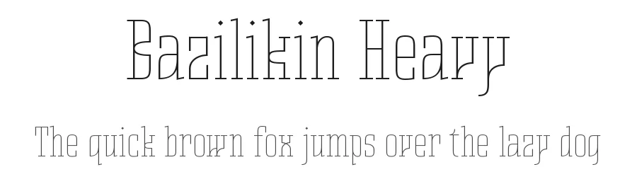 Bazilikin Heavy by 殷慈遠 — Sans Font