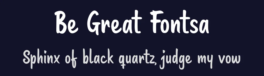 Be Great Fontsa by Ali Hamidi — Sans Font — thumbnail 2