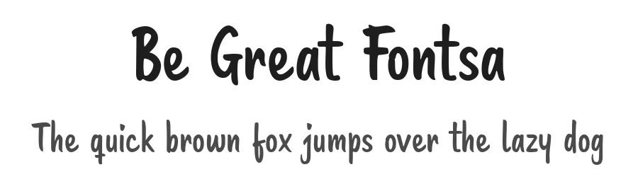 Be Great Fontsa by Ali Hamidi — Sans Font