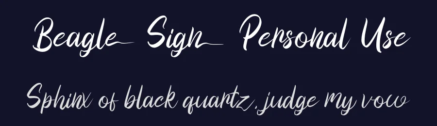 Beagle Sign Personal Use by Fadli Ramadhan Iskandar — Script Font — thumbnail 2