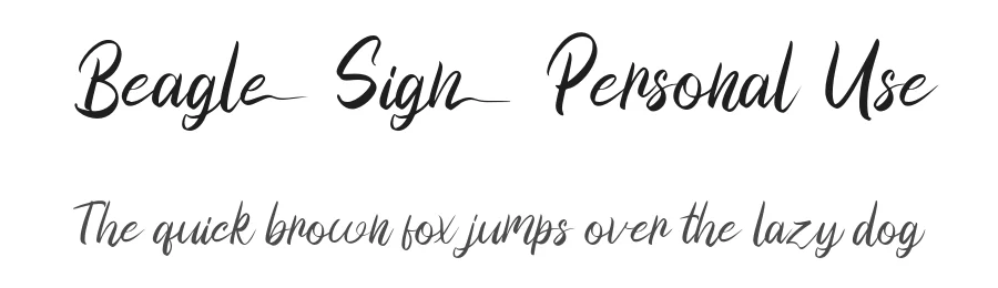 Beagle Sign Personal Use by Fadli Ramadhan Iskandar — Script Font