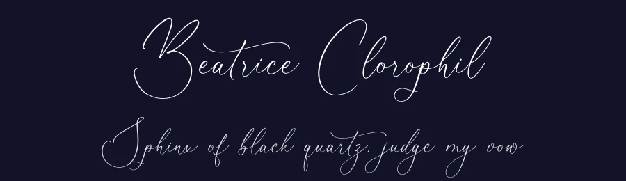 Beatrice Clorophil by Heru Utama Putra — Script Font — thumbnail 2
