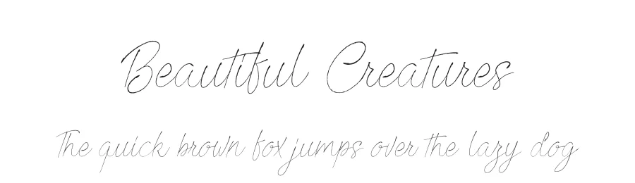 Beautiful Creatures by Octotype β Script Font
