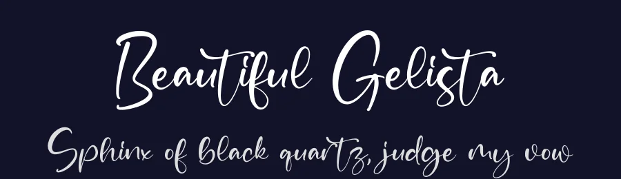Beautiful Gelista by Heru Utama Putra — Script Font — thumbnail 2