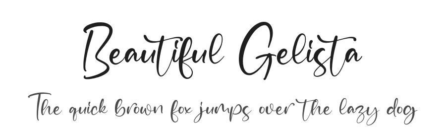 Beautiful Gelista by Heru Utama Putra — Script Font