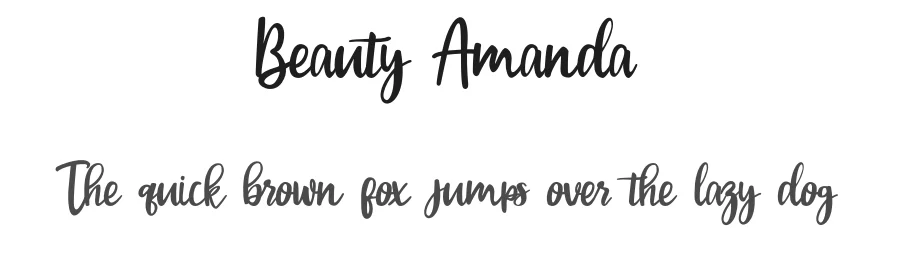 Beauty Amanda by Candacreative — Sans Font