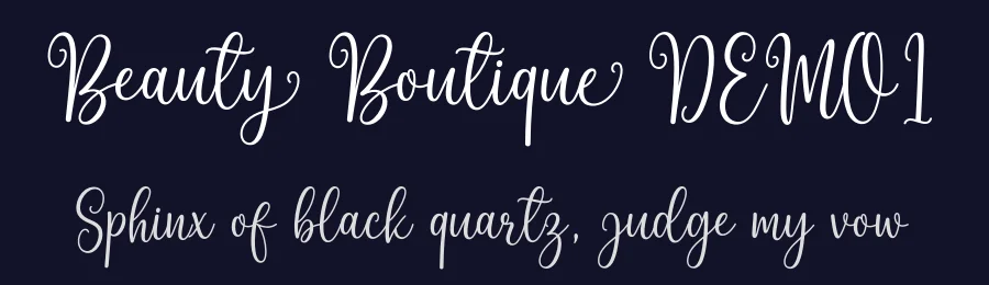 Beauty Boutique DEMO1 by Rayvaldo Rizki Pratama Augusta — Script Font — thumbnail 2