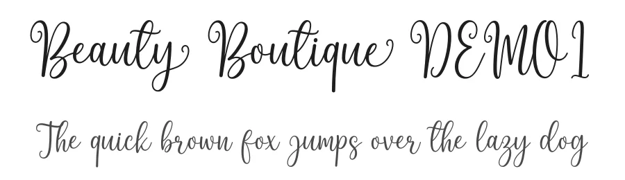 Beauty Boutique DEMO1 by Rayvaldo Rizki Pratama Augusta — Script Font