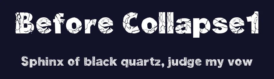 Before Collapse1 by galdinocartum@gmail.com — Display Font — thumbnail 2