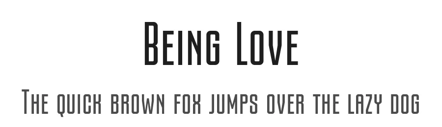 Being Love by Situjuh Nazara — Display Font