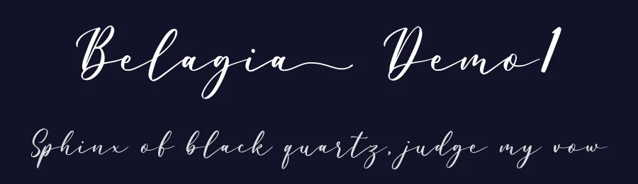 Belagia Demo1 by Sigit Dwipa Raharjo — Script Font — thumbnail 2