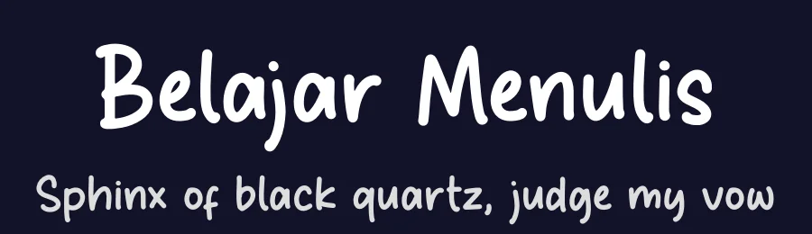 Belajar Menulis by Heru Utama Putra — Script Font — thumbnail 2