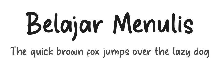 Belajar Menulis by Heru Utama Putra — Script Font