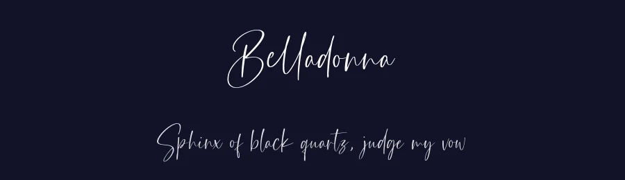 Belladonna by Atharuah Studios — Sans Font — thumbnail 2