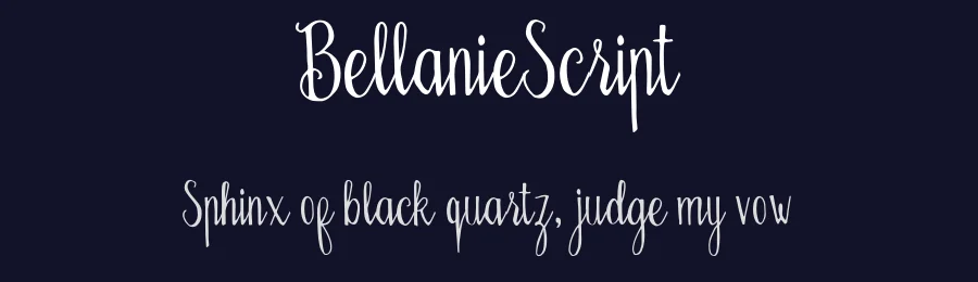 BellanieScript by ianmikraz — Script Font — thumbnail 2