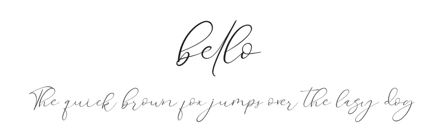 bello by Sarwo Edhi Prayitno — Script Font