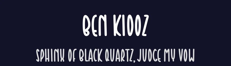 Ben Kidoz by Panji Ramdhani — Script Font — thumbnail 2