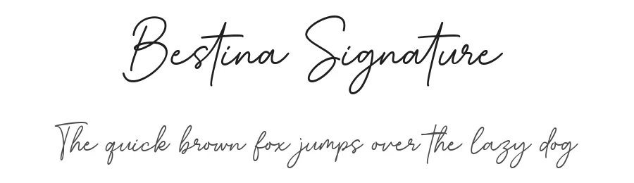 Bestina Signature by Iqbal Pauji — Script Font