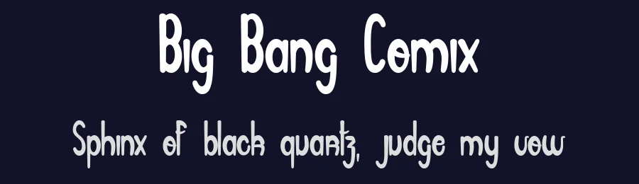 Big Bang Comix by dcoxy Medina Gregory — Display Font — thumbnail 2