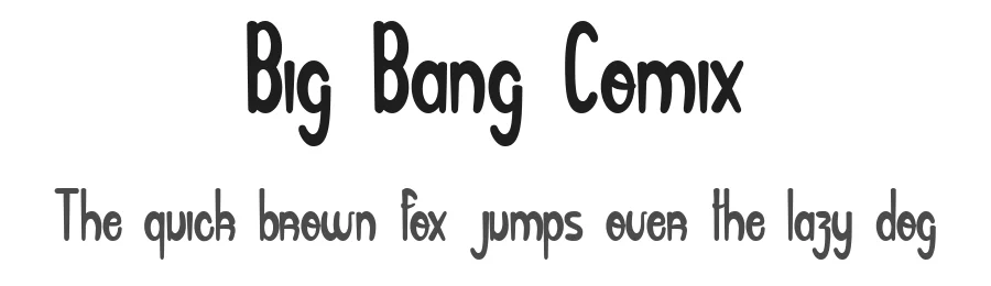 Big Bang Comix by dcoxy Medina Gregory — Display Font