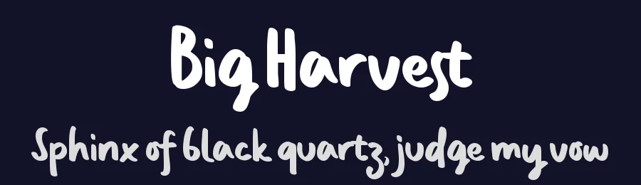 Big Harvest by Masa Aska Sanurumi — Script Font — thumbnail 2