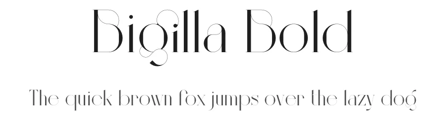 Bigilla Bold by Jérémie Gauthier — Display Font