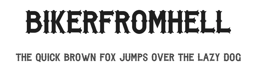 BikerfromHell by Gilang Purnama Jaya — Sans Font
