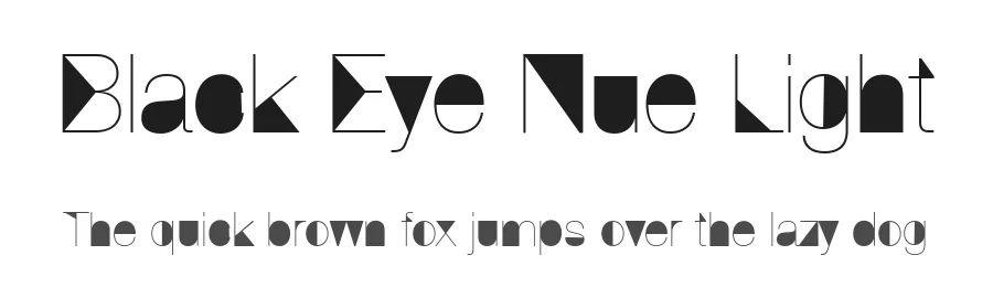 Black Eye Nue Light by Tom Tor — Display Font