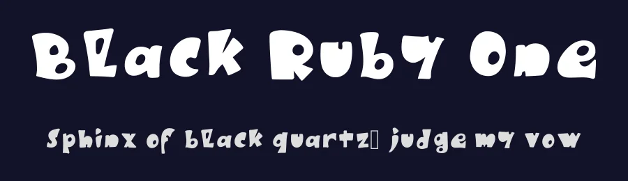 Black Ruby One by Martin Steiner — Display Font — thumbnail 2