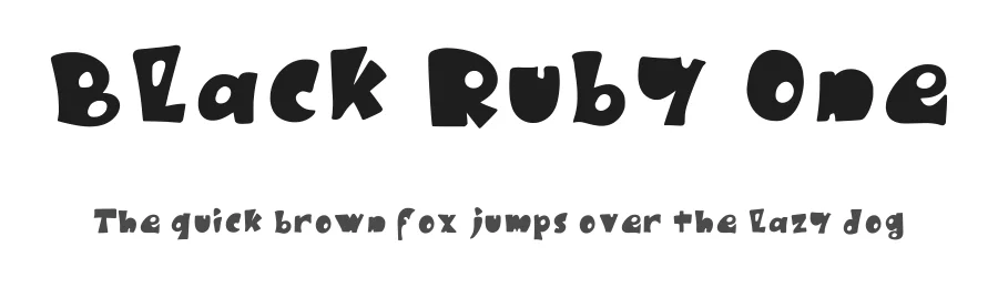Black Ruby One by Martin Steiner — Display Font