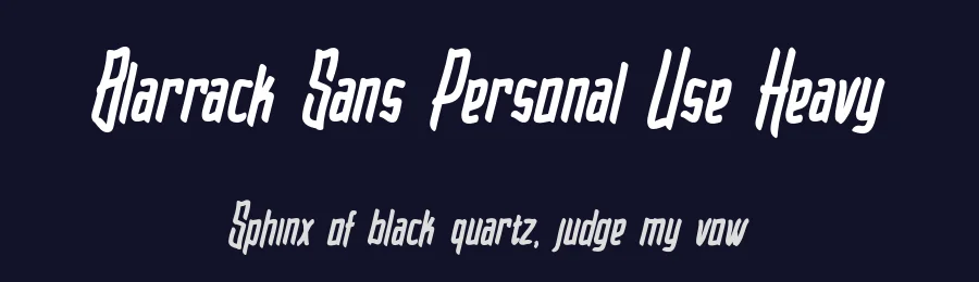 Blarrack Sans Personal Use Heavy by Tama Putra — Display Font — thumbnail 2